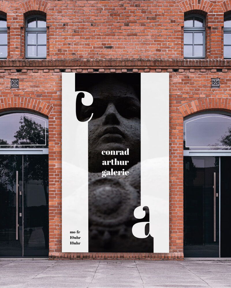Conrad Arthur Galerie Textilfassade & Plakatkampagne